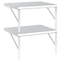 Miniatyrbilde 8 av 10: vidaXL Vegghyller 2 stk 50x40 cm sølv rustfritt stål
