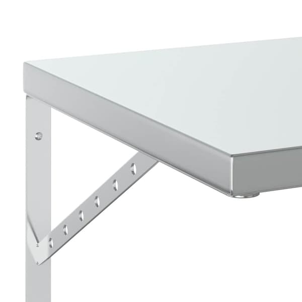 vidaXL Vegghyller 2 stk 50x40 cm sølv rustfritt stål