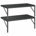 Miniatyrbilde 8 av 10: vidaXL Vegghyller 2 stk 75x40 cm svart rustfritt stål