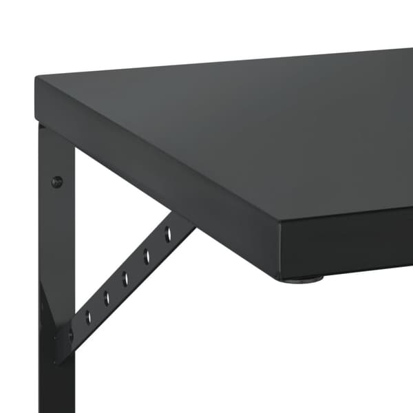 vidaXL Vegghyller 2 stk 75x40 cm svart rustfritt stål