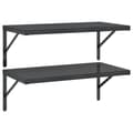 Miniatyrbilde 1 av 10: vidaXL Vegghyller 2 stk 75x40 cm svart rustfritt stål