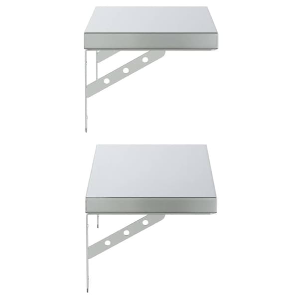 vidaXL Seinähyllyt 2 kpl 50x23,5 cm hopea ruostumaton teräs