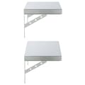 Pikkukuva 7 / 10: vidaXL Seinähyllyt 2 kpl 50x23,5 cm hopea ruostumaton teräs