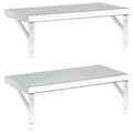 Pikkukuva 8 / 10: vidaXL Seinähyllyt 2 kpl 50x23,5 cm hopea ruostumaton teräs
