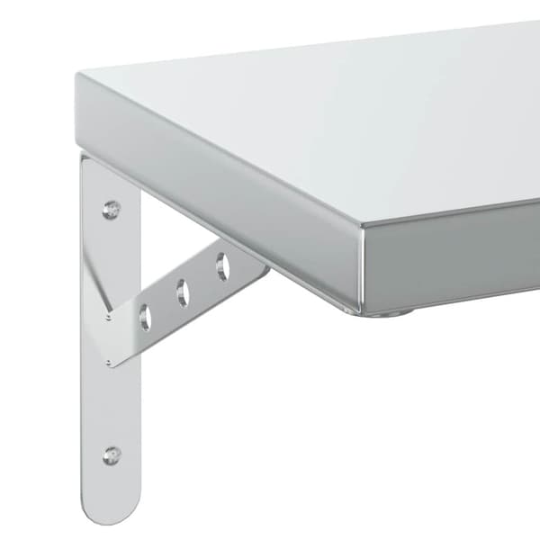 vidaXL Seinähyllyt 2 kpl 50x23,5 cm hopea ruostumaton teräs