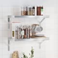 Pikkukuva 2 / 10: vidaXL Seinähyllyt 2 kpl 50x23,5 cm hopea ruostumaton teräs