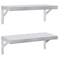 Pikkukuva 1 / 10: vidaXL Seinähyllyt 2 kpl 50x23,5 cm hopea ruostumaton teräs