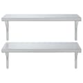 Pikkukuva 6 / 10: vidaXL Seinähyllyt 2 kpl 75x40 cm hopea ruostumaton teräs