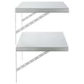 Pikkukuva 7 / 10: vidaXL Seinähyllyt 2 kpl 75x40 cm hopea ruostumaton teräs