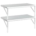 Pikkukuva 8 / 10: vidaXL Seinähyllyt 2 kpl 75x40 cm hopea ruostumaton teräs