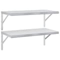 Pikkukuva 1 / 10: vidaXL Seinähyllyt 2 kpl 75x40 cm hopea ruostumaton teräs