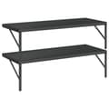 Pikkukuva 8 / 10: vidaXL Seinähyllyt 2 kpl 100x40 cm musta ruostumaton teräs