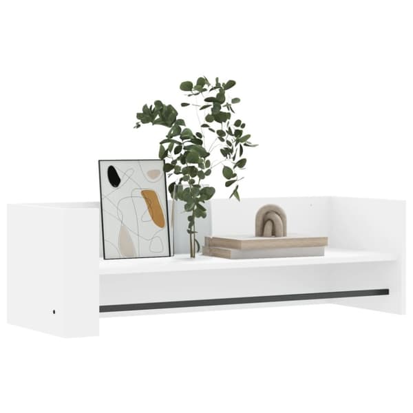 vidaXL Vägghylla vit 100x35x30,5 cm konstruerat trä
