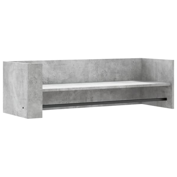 vidaXL Vegghylle betonggrå 100x35x30,5 cm sponplate