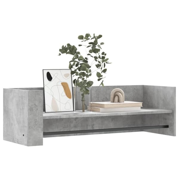 vidaXL Vegghylle betonggrå 100x35x30,5 cm sponplate