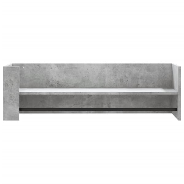 vidaXL Vegghylle betonggrå 100x35x30,5 cm sponplate