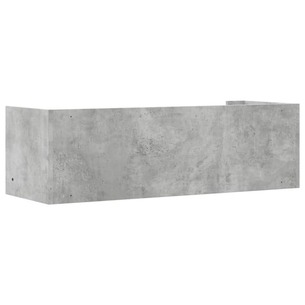 vidaXL Vegghylle betonggrå 100x35x30,5 cm sponplate