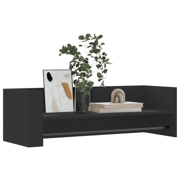vidaXL Vegghylle svart 100x35x30,5 cm sponplate