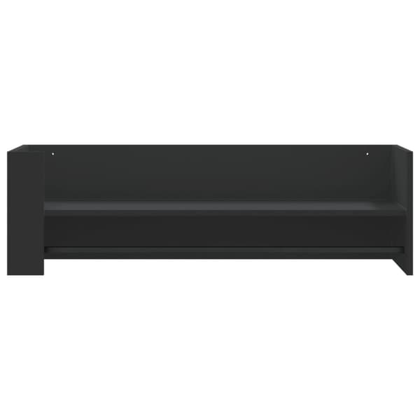 vidaXL Vegghylle svart 100x35x30,5 cm sponplate