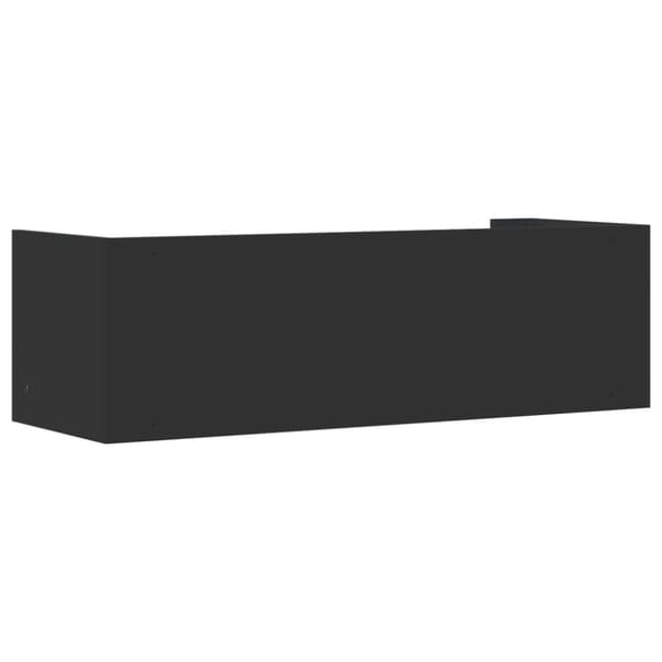 vidaXL Vegghylle svart 100x35x30,5 cm sponplate