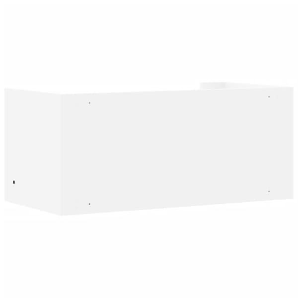 vidaXL Vegghylle hvit 70,5x35x30,5 cm konstruert tre