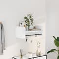 Miniatyrbilde 2 av 10: vidaXL Vegghylle hvit 70,5x35x30,5 cm konstruert tre