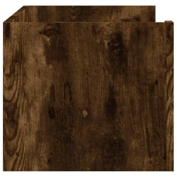 vidaXL Vegghylle røkt eik 100x35x30,5 cm konstruert tre