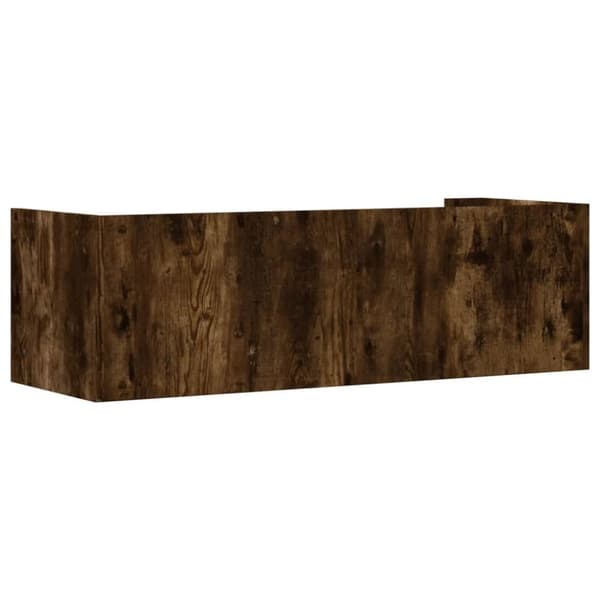 vidaXL Vegghylle røkt eik 100x35x30,5 cm konstruert tre