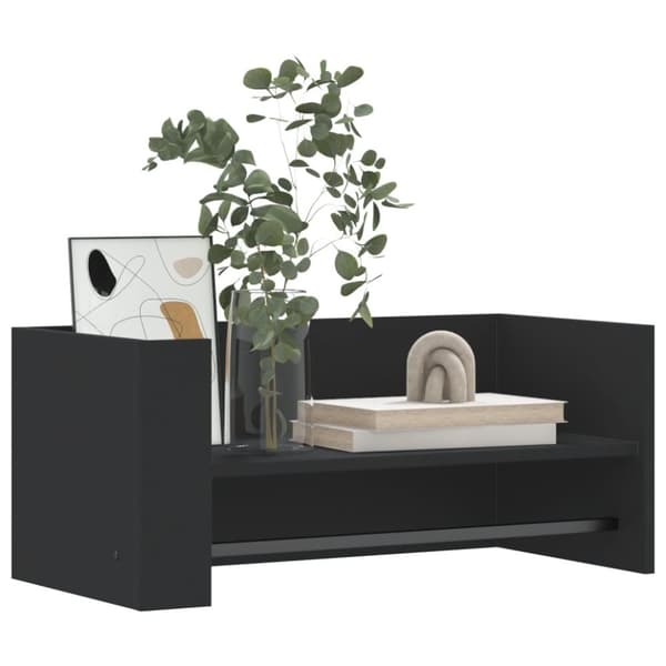 vidaXL Vegghylle svart 70,5x35x30,5 cm konstruert tre