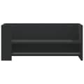 Miniatyrbilde 5 av 10: vidaXL Vegghylle svart 70,5x35x30,5 cm konstruert tre