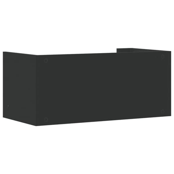 vidaXL Vegghylle svart 70,5x35x30,5 cm konstruert tre