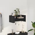 Miniatyrbilde 2 av 10: vidaXL Vegghylle svart 70,5x35x30,5 cm konstruert tre