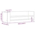 Miniatyrbilde 10 av 10: vidaXL Vegghylle grå sonoma 100x35x30,5 cm konstruert tre