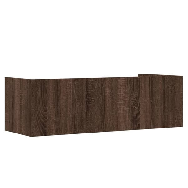 vidaXL væghylde 100x35x30,5 cm konstrueret træ brun egetræsfarve