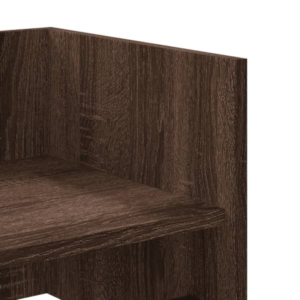 vidaXL væghylde 100x35x30,5 cm konstrueret træ brun egetræsfarve