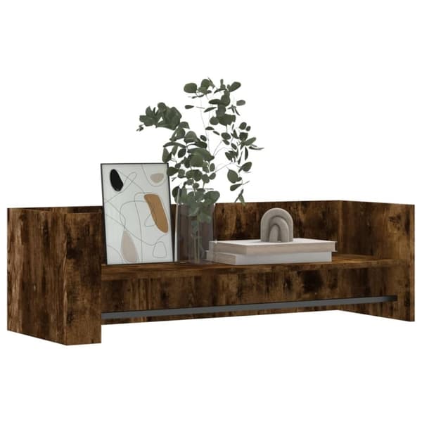 vidaXL væghylde 100x35x30,5 cm konstrueret træ røget eg