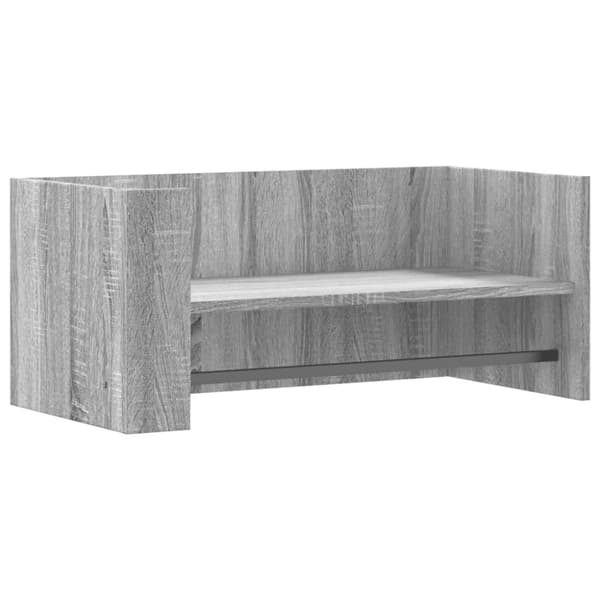 vidaXL væghylde 70,5x35x30,5 cm konstrueret træ grå sonoma-eg