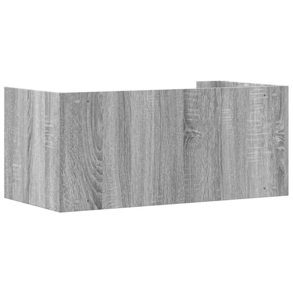 vidaXL væghylde 70,5x35x30,5 cm konstrueret træ grå sonoma-eg