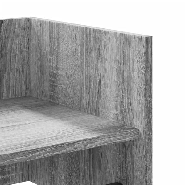 vidaXL væghylde 70,5x35x30,5 cm konstrueret træ grå sonoma-eg