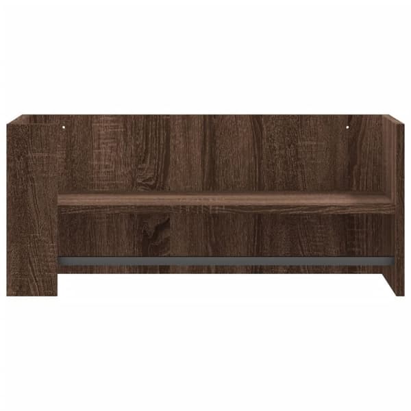 vidaXL væghylde 70,5x35x30,5 cm konstrueret træ brun egetræsfarve
