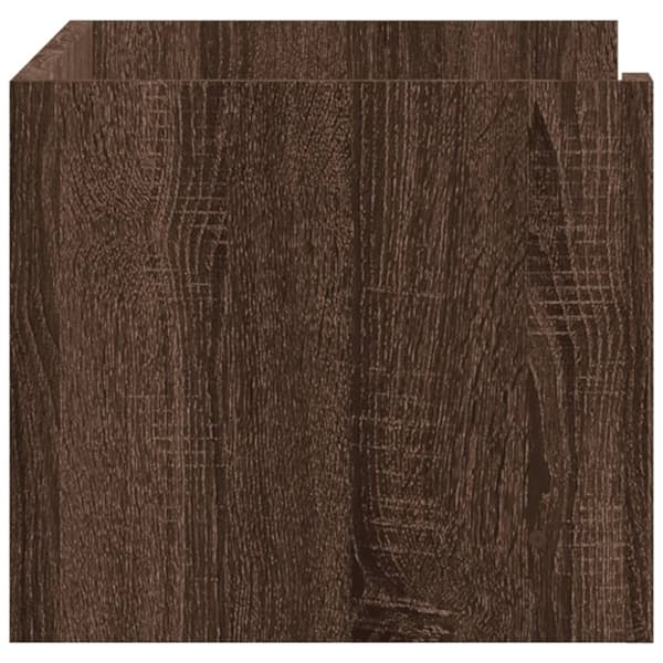 vidaXL væghylde 70,5x35x30,5 cm konstrueret træ brun egetræsfarve
