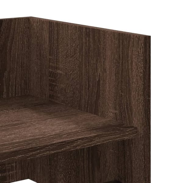 vidaXL væghylde 70,5x35x30,5 cm konstrueret træ brun egetræsfarve