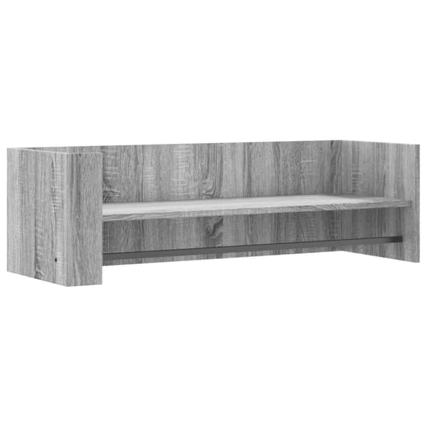 vidaXL Seinähylly harmaa Sonoma 100x35x30,5 cm tekninen puu