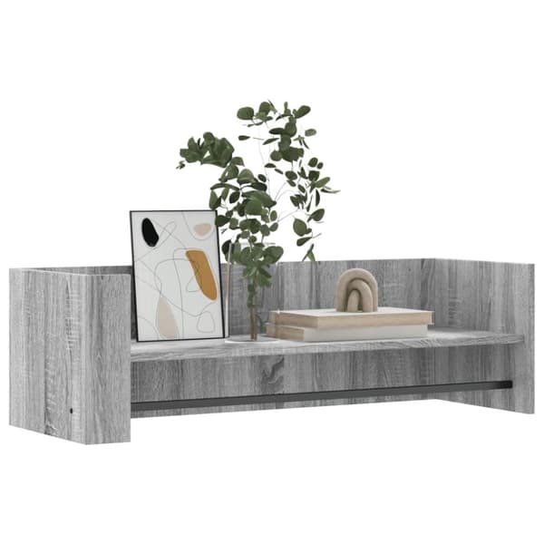vidaXL Seinähylly harmaa Sonoma 100x35x30,5 cm tekninen puu