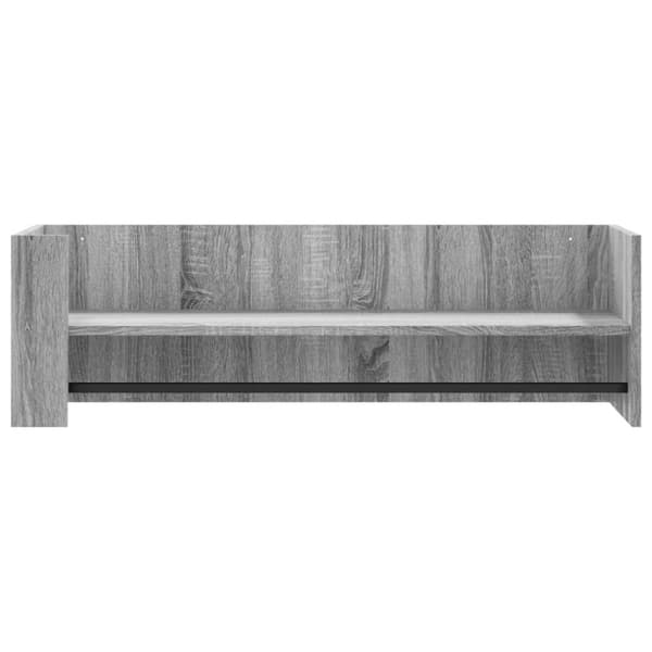 vidaXL Seinähylly harmaa Sonoma 100x35x30,5 cm tekninen puu