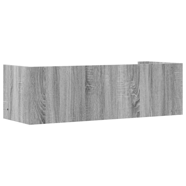 vidaXL Seinähylly harmaa Sonoma 100x35x30,5 cm tekninen puu
