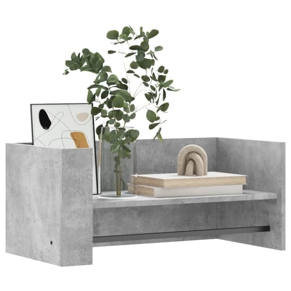 vidaXL væghylde 70,5x35x30,5 cm konstrueret træ betongrå
