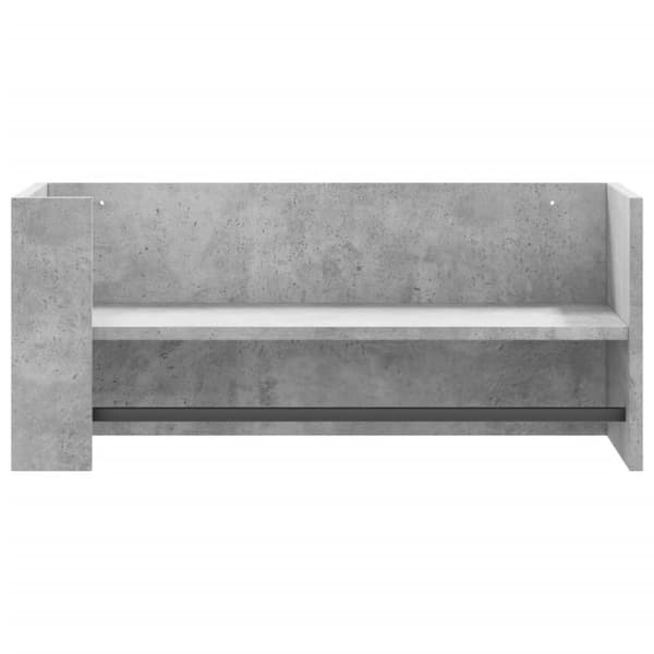 vidaXL væghylde 70,5x35x30,5 cm konstrueret træ betongrå