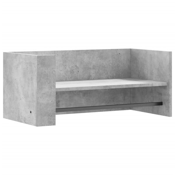 vidaXL Seinähylly betoninharmaa 70,5x35x30,5 cm tekninen puu