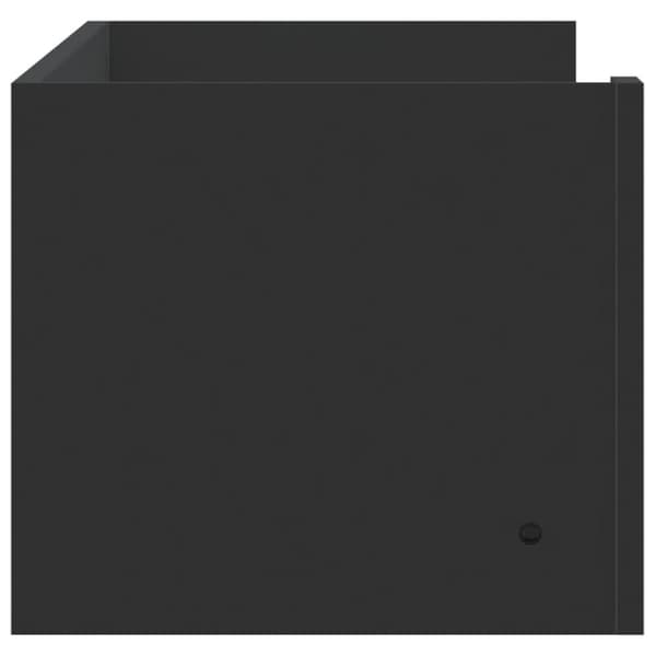 vidaXL Seinähylly musta 100x35x30,5 cm tekninen puu